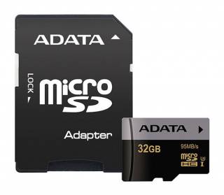 ADATA Premier Pro UHS-I U3 Class 10 95MBps microSDHC With Adapter - 32GB Micro SD